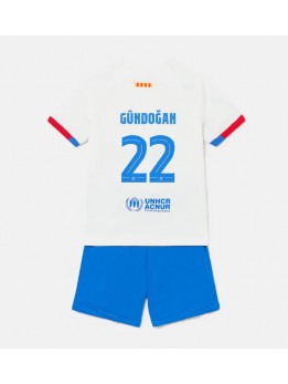 Barcelona Ilkay Gundogan #22 Auswärts Trikotsatz für Kinder 2023-24 Kurzarm (+ Kurze Hosen)